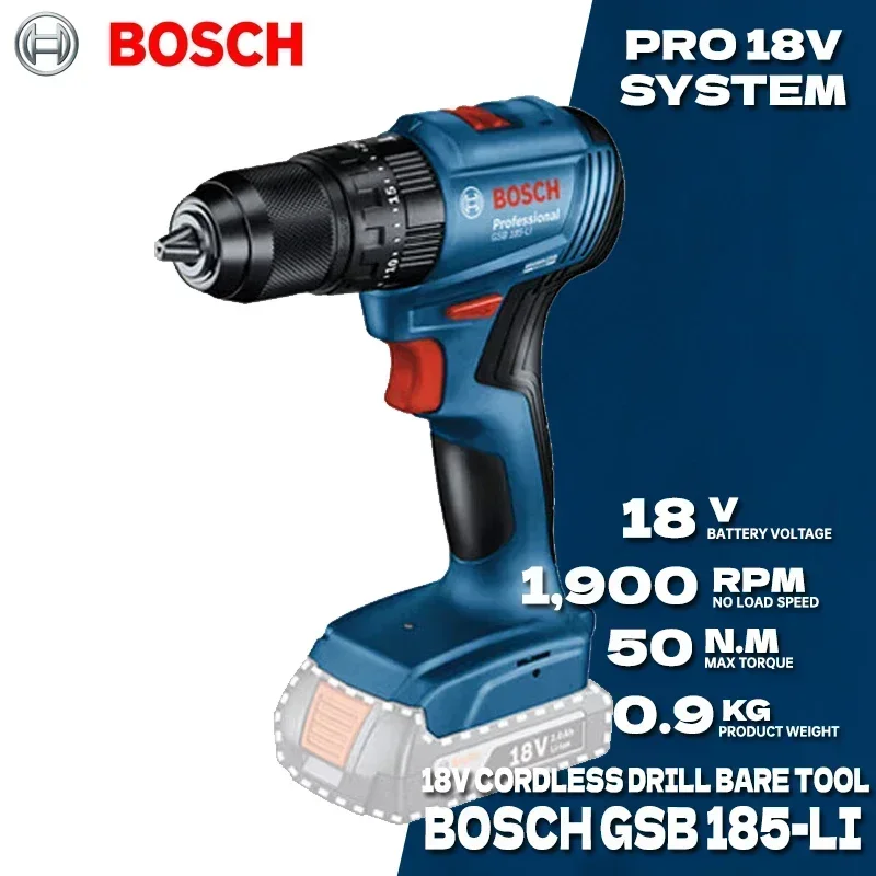 Bosch Drill Gsb 18V - BOSCH GSB 185-LI สว่านกระแทกไร้สายแบบไร้แปรงถ่าน 18V ไขควงไฟฟ้า