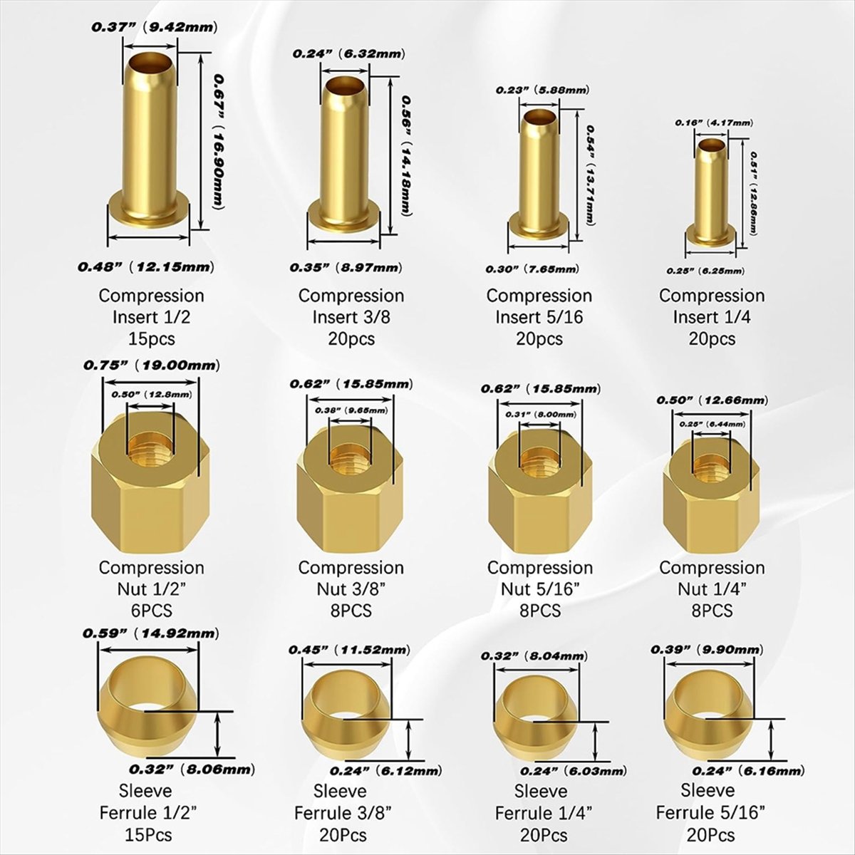 ชุดอุปกรณ์ข้อต่อแบบอัด AT16 18 - Compression Fitting Brass บทวิจารณ์และราคา